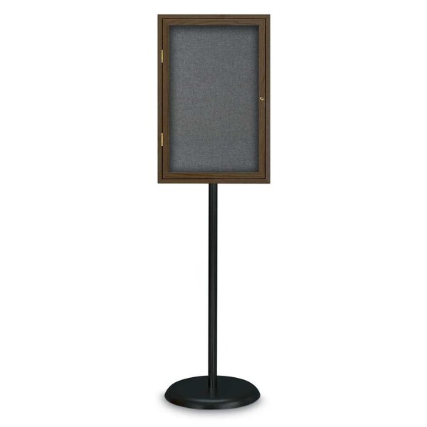 United Visual Products Corkboard, Double Door, Radius Frame, 60x36", Satin/Buff UV7004-SATIN-BUFF - main